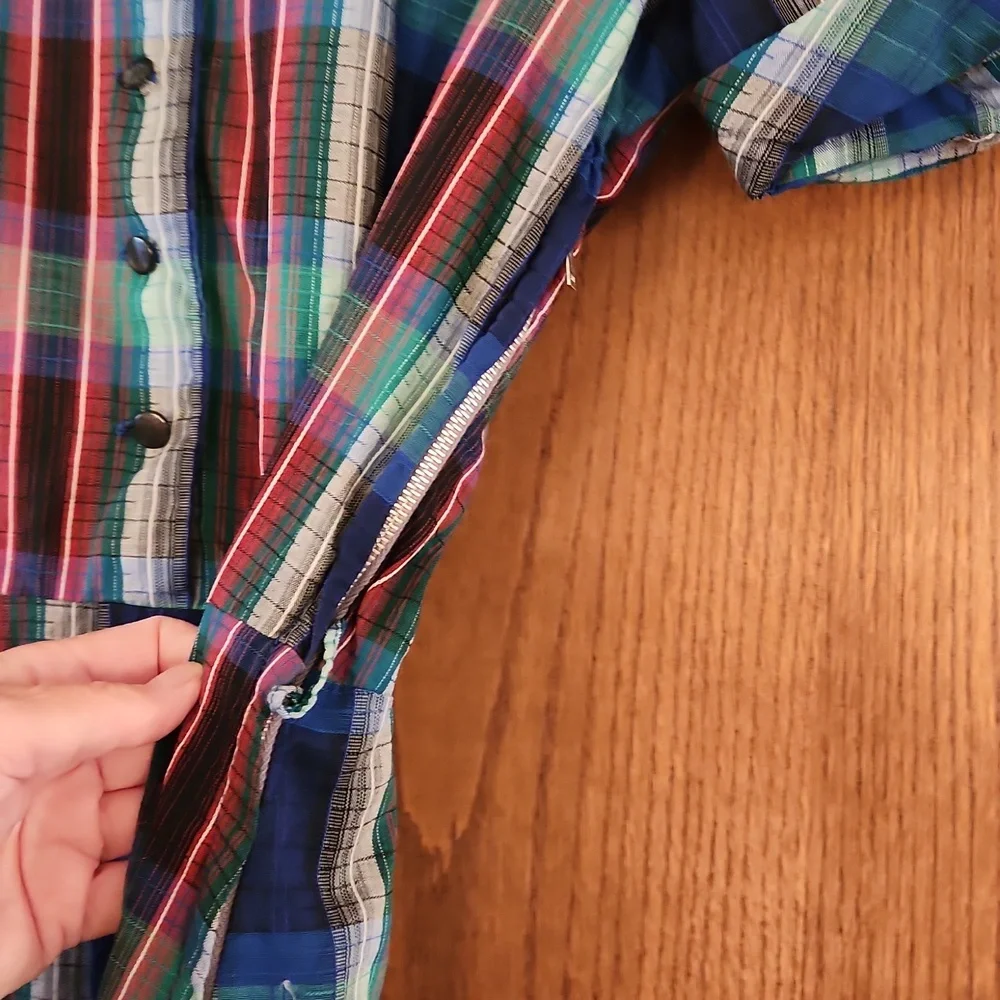 Vintage early to mid 1900's Marla D Side Zipper Dress/Appr Sz 6 - Picture 6 of 11